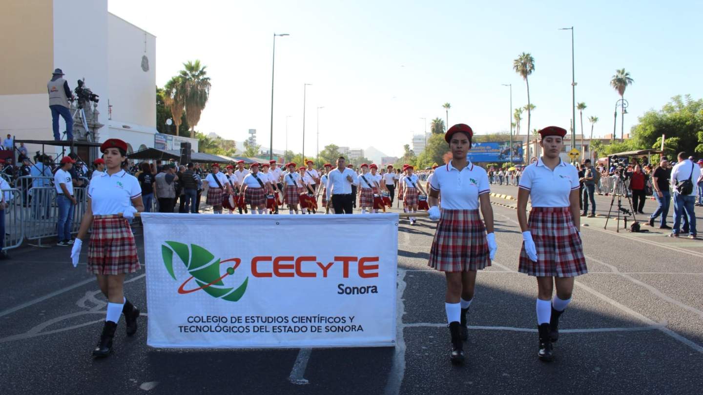 113 Aniversario del Inicio de la Revolución Mexicana, Cecyte Sonora participó en el Desfile Cívico Militar